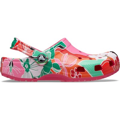 Crocs Kids Classic Woodcut Floral Clogs