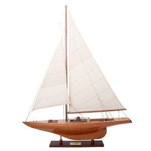 Columbia Sailboat Model – 31" – America’s Cup Wooden Yacht Replica By Old Modern Handicrafts - 1 of 4