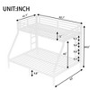 Twin XL Over Queen Bunk Bed with Ladder and Guardrails - 3 of 4