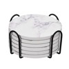 Unique Bargains Holds Multiple Coasters Metal Storage Rack for Both Round and Square 2 Pcs - 4 of 4