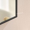 NicBex Glossy Bathroom Mirror for Wall, Rectangle Metal Framed Vanity Mirror, Modern Corner Mirror, Hangs Horizontally & Vertically, Black - 3 of 4