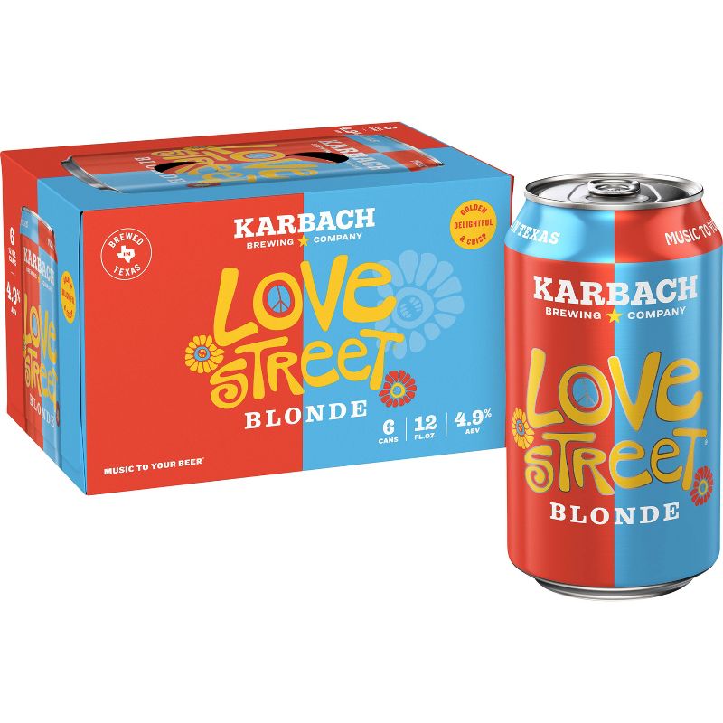 Karbach Love Street Blonde Beer - 6pk/12 fl oz Cans, 1 of 12