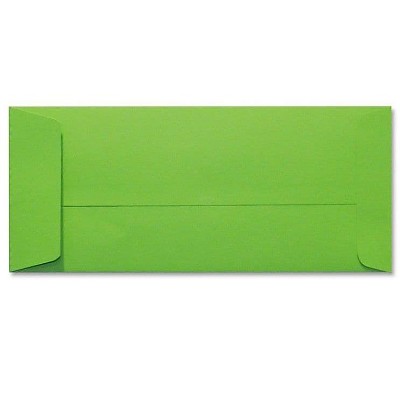 LUX 4 1/8" x 9 1/2" #10 80lbs. Open End Envelopes Limelight Green LUX-7716-101-50