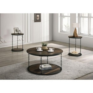 Sapphtopaz Modern Coffee Table with 2 End Tables Living Room Table Set Durable Center Table for Living Room,3pcs - 1 of 4