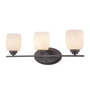 C Cattleya Contemporary Vanity Light with White Opal Glass for Bathroom(2 Colors/4 Sizes） - 1 of 4