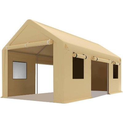 GustoWave 10x20 FT Heavy Duty Carport, Portable Garage for Cars, Boats, Trucks