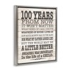 Stupell Industries 100 Years From Now Inspiring Teacher Floating Frame Canvas Art, Gray, 25" x 31" - 2 of 4