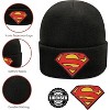 Beanie for Kids and Adults Winter Hat – Beanie with Superman Patch Licensed (One Size) - 3 of 4
