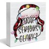 Funny Christmas Vacation Wooden Sign Decor - 'You Serious Clark' Block Sign for Table Shelf - Holiday Decorations 5 x 5 Inch - 4 of 4