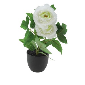 Unique Bargains Artificial Plants Two-Headed Lotus Bonsai Plastic 2.95"x2.95"x9.06" 1 Pcs - 1 of 4
