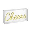 11.8" Cheers Contemporary Glam Acrylic Box Pendant: USB Powered, Wall Mountable - JONATHAN Y - 2 of 4