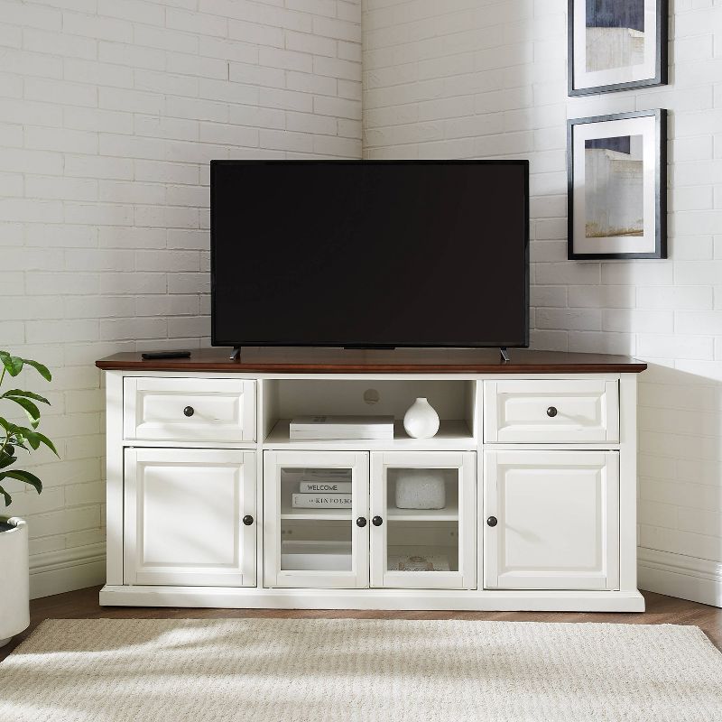 Shelby Corner TV Stand for TVs up to 65&#34; White - Crosley, 6 of 19