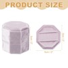 Unique Bargains Velvet Octagon Wedding Proposal Engagement 2 Slot Jewelry Storage Ring Box - 2 of 4