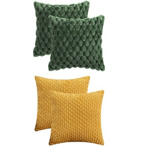 REGALWOVEN 4 Pcs Soft Cozy Throw Pillow Covers for Home Decor 16" x 16" - 1 of 4