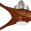 60" Minka Aire Modern Industrial Indoor Ceiling Fan with LED Light Remote Control Brushed Nickel Distressed Koa for Living Room - 3 of 4