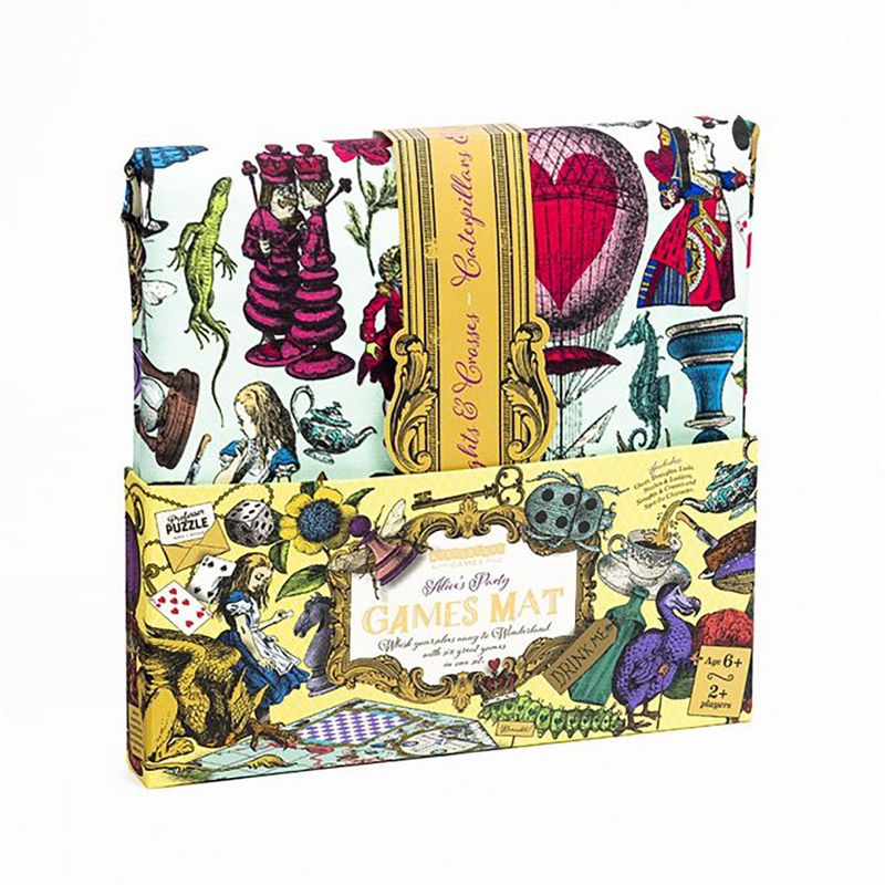 Professor Puzzle USA, Inc. Alice In Wonderland Party Games Mat | 5 Games, 3 of 4
