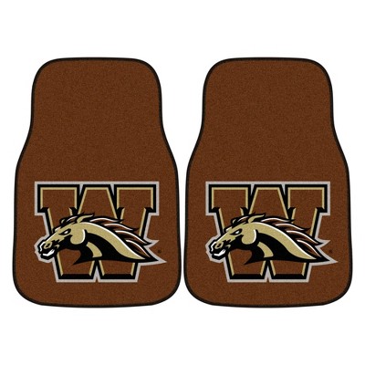 NCAA University of Western Michigan Broncos Carpet Car Mat Set - 2pc
