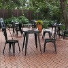 Flash Furniture Declan Commercial Grade Indoor/Outdoor Dining Table, 23.75" Round All Weather Poly Resin Top with Steel Base - 2 of 4