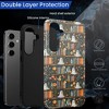 BONGEEK Case Compatible with Samsung Galaxy S25,Scratch Resistant Hybrid 2-Layer Hard Shell Bright Phone Case, Bookshelf Halloween - 4 of 4