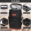 OPUX Wine Bag 2 Bottle Tote Carrier, Leakproof Portable Padded Insulated Cooler Case Travel Picnic Gifts Christmas - 4 of 4