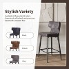 CAVINAS Set of 2 PU Leather Counter-Height Bar Stools with Curved Backrest and Metal Frame, 28-Inch Seat Height - 4 of 4