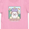 Bananya Purple And White Banana Cat Youth Girl Pink  Short Sleeve Tee - 2 of 2