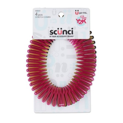 Scünci No-slip Grip Thin Plastic Headbands - Black/brown/mixed