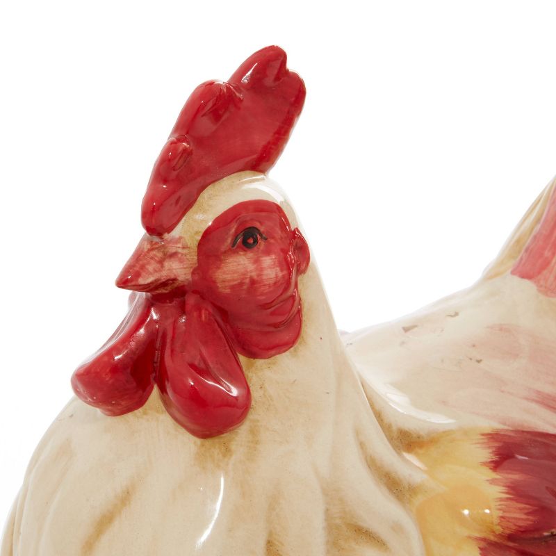 9&#34; Ceramic Farmhouse Chicken Garden Sculpture Red - Olivia &#38; May, 5 of 9