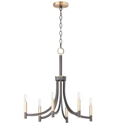 Maxim Lighting Lyndon 6 - Light Chandelier in  Bronze/Antique Brass