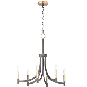 Maxim Lighting Lyndon 6 - Light Chandelier in  Bronze/Antique Brass - 1 of 4