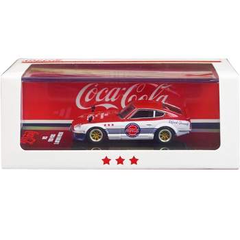 Nissan Fairlady Z (S30) RHD (Right Hand Drive) Red and White with Blue Stripes "Coca-Cola" 1/64 Diecast Model Car by Inno Models