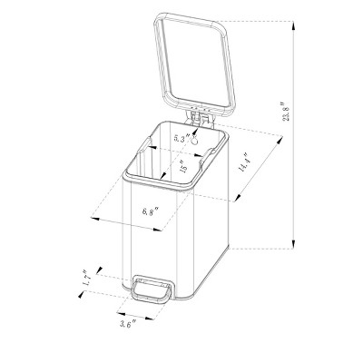 10L Stainless Slim Step Trash Can - Brightroom&#8482;_4