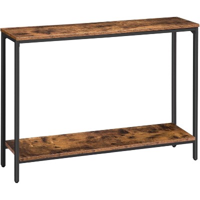 MaseiKar Console Table, Narrow Entryway Table, Industrial Sofa Table with Shelf, Entrance Table for Living Room, Hallway, Foyer, Corridor, Office