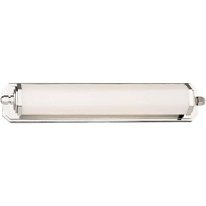 Minka Lavery Modern Wall Light Nickel Hardwired 24 1/4" Fixture LED Light Bar Elongated Glass Shade for Bathroom Vanity Hallway - 1 of 3