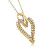 Pompeii3 1 1/10ct Diamond Heart Pendant Necklace in 14K White, Yellow or Rose Gold 1 1/4" - 2 of 4