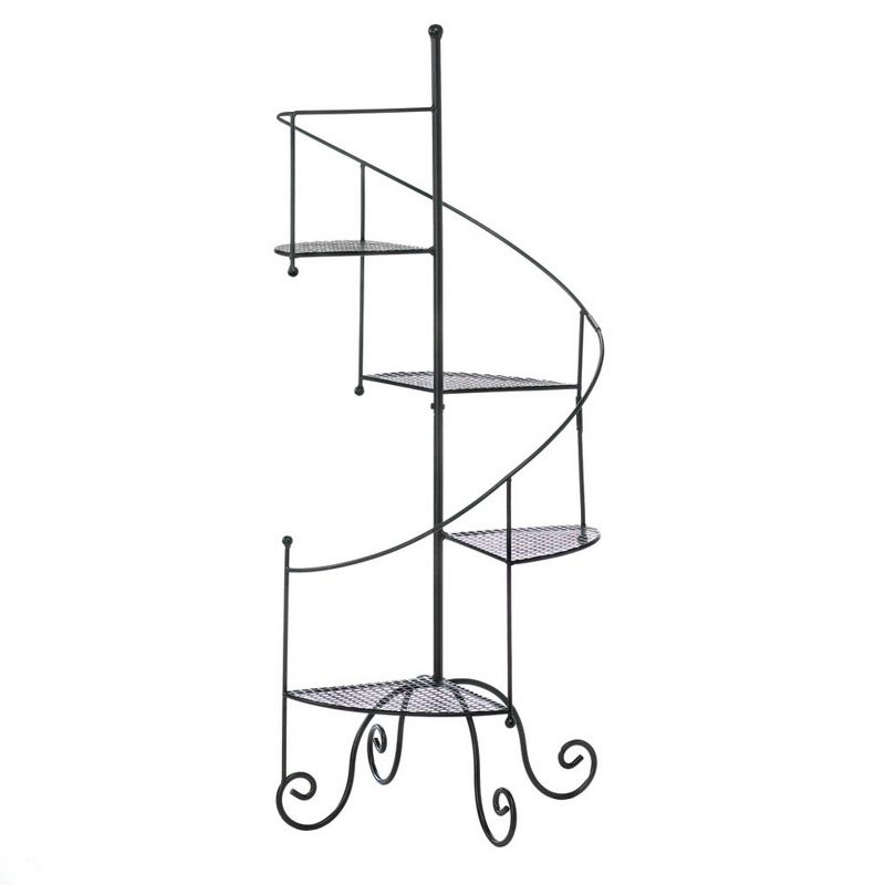 Zings & Thingz Iron Spiral Showcase Indoor Outdoor Plant Stand, 1 of 7