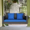 KTMBDW Patio Rattan Porch Swing for Courtyard & Garden, Heavy Duty 880 LBS Swing Chair Bench with Hanging Chains for Outdoors - 3 of 4