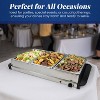 Elite Cuisine 7.5qt Stainless Steel Electric Buffet Server Food Warmer with 3 Trays - 4 of 4