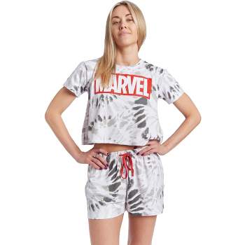 Marvel Avengers Thor: Love & Thunder She-Hulk Guardians of the Galaxy Groot Women's Pajama Shirt and Shorts Sleep Set Adult
