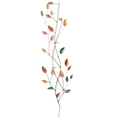 D-Art Collection Iron Leaves Wall Décor with Votive Holder New Color