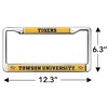 Towson University Tiger Logo Full Size Standard License Plate Metal Frame - 4 of 4