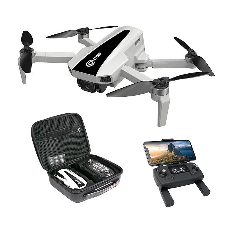 Contixo F31 Pro pocket drone, 2.5K UHD camera, FPV, foldable, 25 min flight, Follow Me, brushless motors, 5GHz FPV, GPS auto return, with case., 1 of 6