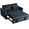 TUYOHW 3-in-1 Convertible Sleeper Sofa Bed,Modern Pull Out Couch with Adjustable Backrest & Storage Pockets,Velvet Loveseat for Living Room - 4 of 4
