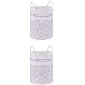 REGALWOVEN Shelf Closet Woven Storage Bin with Handles for Blankets Clothes 2 Pcs - 1 of 4