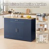 Bella Depot 53.2‘’ Kitchen Island Storage  with Drawers and Trash Can for Kitchen & Dining - 4 of 4