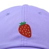 Dalix Strawberry Embroidered Cotton Dad Hat Fruit Adjustable Casual Baseball Cap Nature Womens - 2 of 4