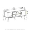 Furinno Mid-Century TV Stand Entertainment Media Console w/2 Cabinets&Open Storage Shelves for TVs up to 50",French Oak Grey - 3 of 4