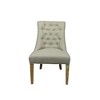 Moti Upholstery Blythe Fabric Upholstered Side Chair in Beige with Wooden Legs - 4 of 4