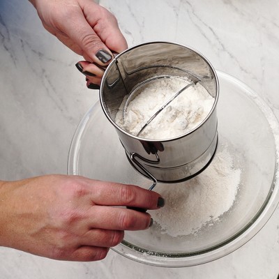 Stainless Steel 5-Cup Crank Style Flour Sifter