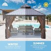 Amber Sports 12x12FT Outdoor Hardtop Gazebo for Patio & Garden - 3 of 4